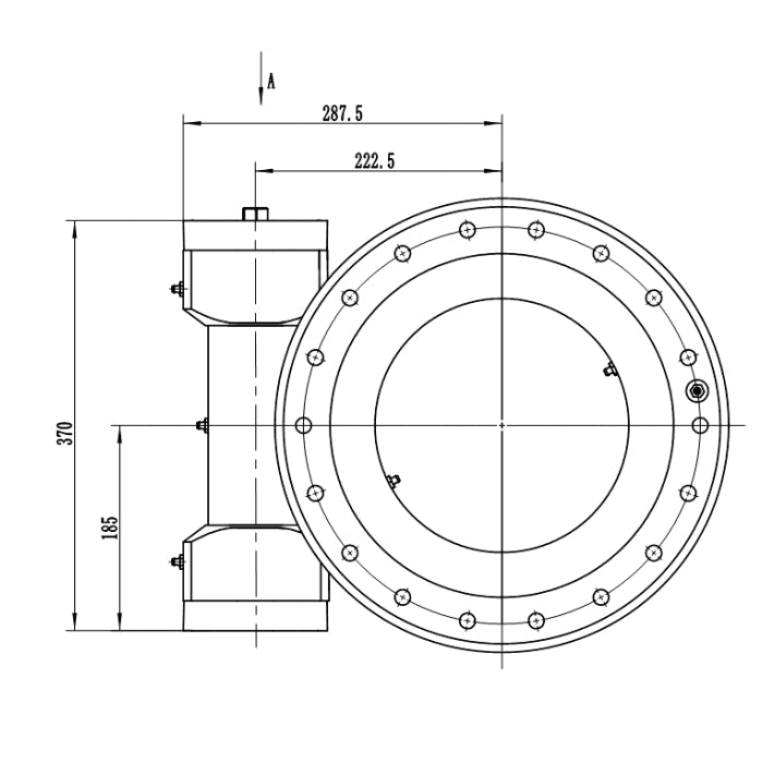12 Inch Turbine Worm Gear W12 Open Slew Drive Single Axis Hydraulic Motor Slewing Drive China Factory Price