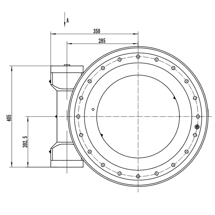 17 Inch Worm Gear WE17 Enclosed Housing Single Axis Slewing Drive with Hydraulic Motor for Construction Machinery