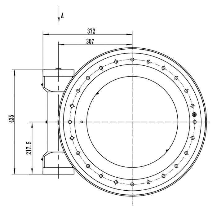 19 Inch Single Axis Enclosed Housing Worm Gear Slew Drive WE19 with Hydraulic Motor for Construction Machinery