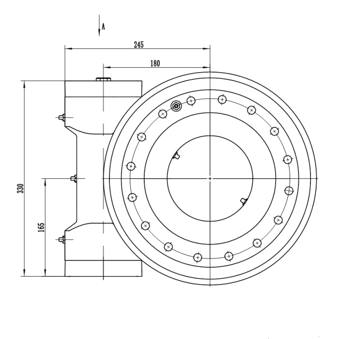 Manufacturer Direct Sale 9 Inch High Quality Helical Worm Gear WE9 Enclosed Slew Drive Single Axis Slewing Drive