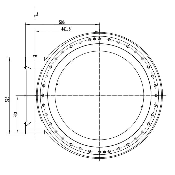 WEA28 Big Diameter Heavy Load Enclosed Housing Worm Gear Slewing Drive with Hydraulic Motor for Truck Crane
