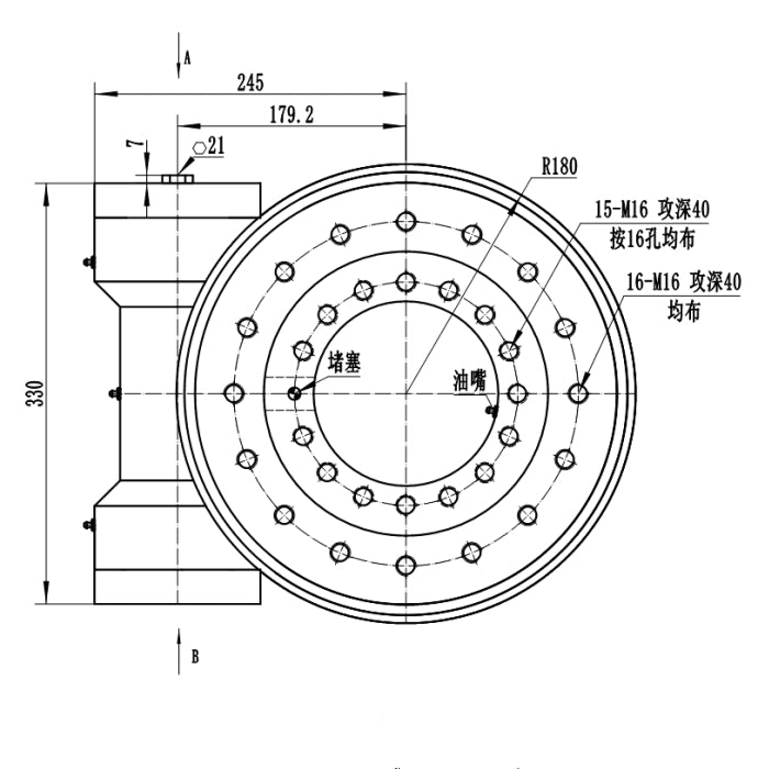 SE9 Single Axis Enclosed Housing Worm Gear Slewing Drive with Hydraulic Motor for Construction Machinery