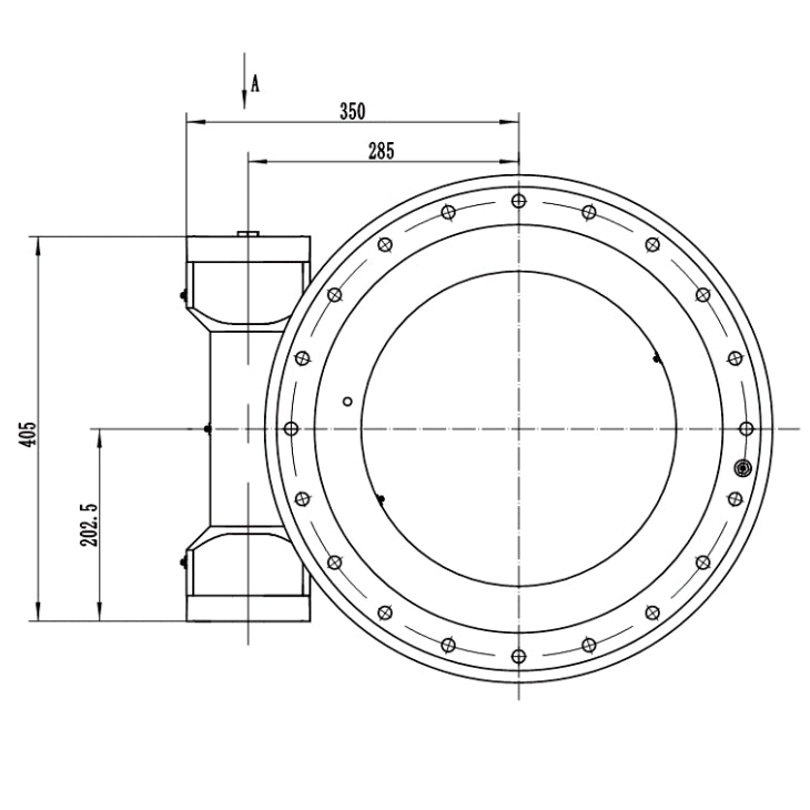 17 Inch High Quality Worm Gear W17 Open Slew Drive Single Axis Hydraulic Motor Slewing Drive for Vehicle Aerial Platform