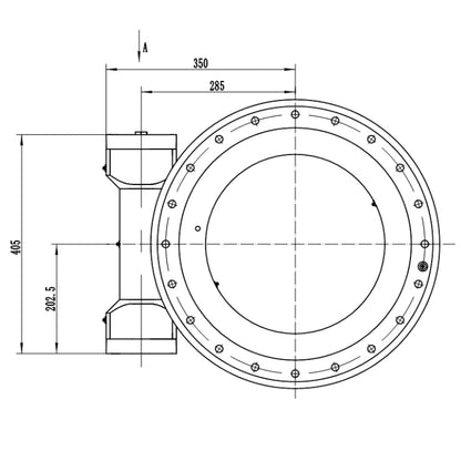 17 Inch High Quality Worm Gear W17 Open Slew Drive Single Axis Hydraulic Motor Slewing Drive for Vehicle Aerial Platform