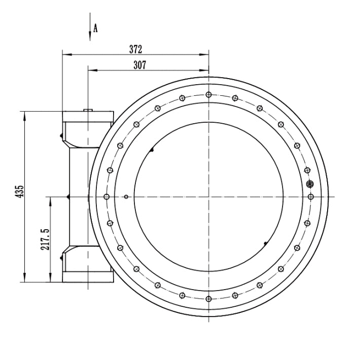 19 Inch High Quality and Competitive Price Worm Gear W19 Open Slew Drive Single Axis Hydraulic Motor Slewing Drive