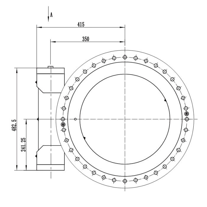 Manufacturer Direct Sale 21 Inch Helical Worm Gear W21 Open Slew Drive Single Axis Hydraulic Motor Slewing Drive