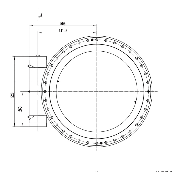 28 Inch Heavy Load Worm Gear W28 Open Slew Drive Hydraulic Motor Slewing Drive for Aerial Working Vehicle Aerial Platform