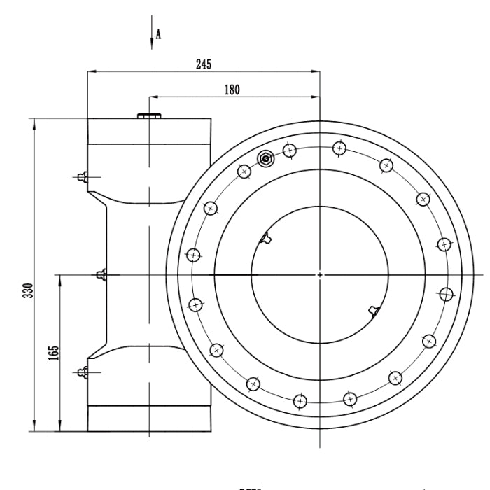 9 Inch High Quality Helical Worm Gear W9 Open Slew Drive Single Axis Hydraulic Motor Slewing Drive