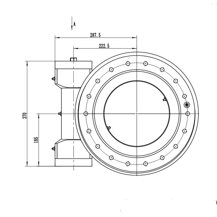 12 Inch Worm Gear WE12 Enclosed Slew Drive Single Axis Hydraulic Motor Slewing Drive for Construction Machinery Part
