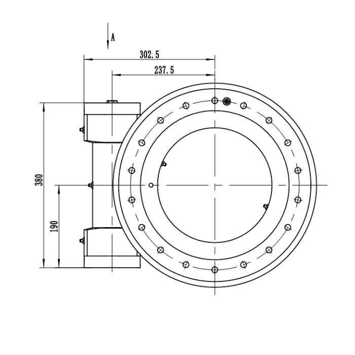 14 Inch High Precision Machine Turbine Worm Gear WE14 Enclosed Slew Drive Single Axis Slewing Drive