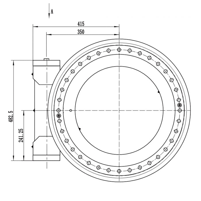 WE21 Enclosed Housing Single Axis Worm Gear Slewing Drive With Hydraulic Motor for Crane Heavy Load Trasporter