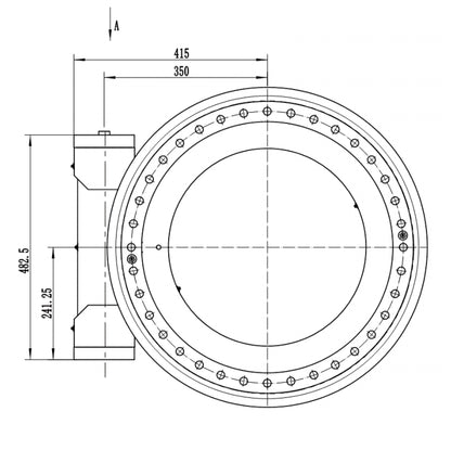 WE21 Enclosed Housing Single Axis Worm Gear Slewing Drive With Hydraulic Motor for Crane Heavy Load Trasporter