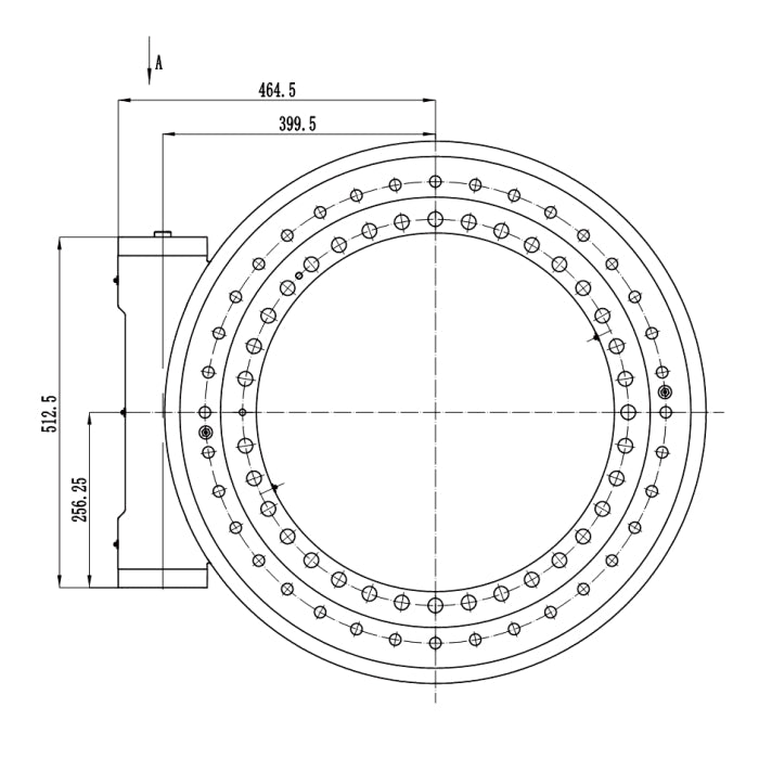 WE25 Single Row Worm Gear for 25 Inch Diameter Low Noise Guaranteed Quality Solar tracker Slewing Drive
