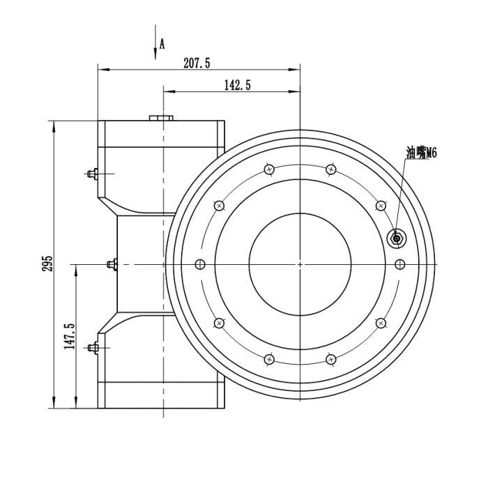 Durable Spare Parts 7 Inch Turbine Worm Gear WE7 Enclosed Slew Drive Single Axis Slewing Drive