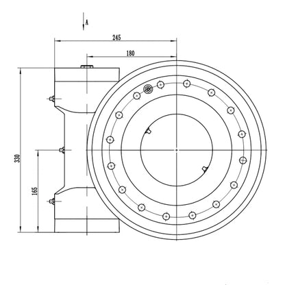 Manufacturer Direct Sale 9 Inch High Quality Helical Worm Gear WE9 Enclosed Slew Drive Single Axis Slewing Drive