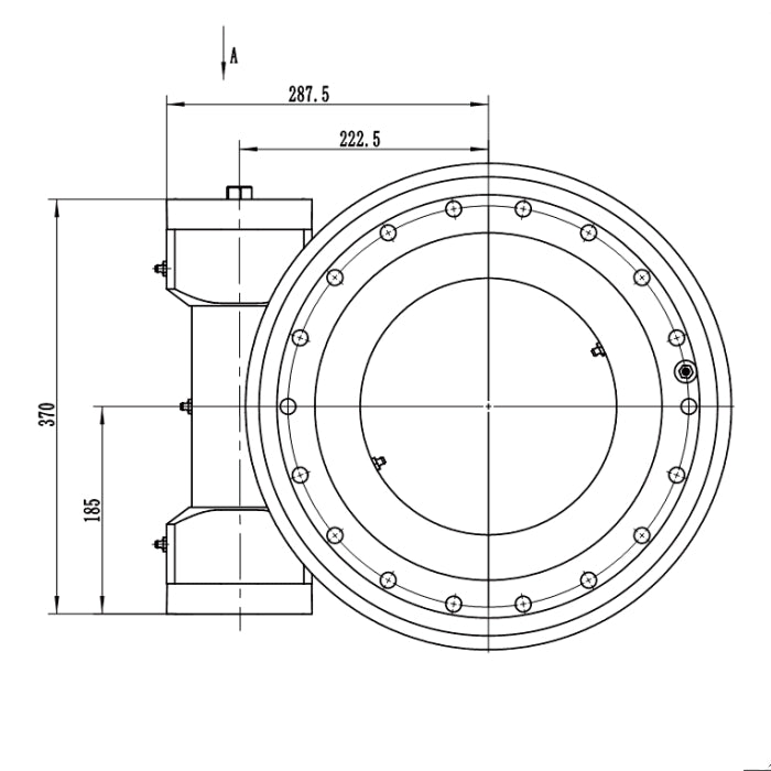 12 Inch Turbine Worm Gear WEA12 Enclosed Slew Drive Single Axis Hydraulic Motor Slewing Drive for Side Loading Cement Mixer
