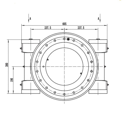WEA14-2 Dual Worm Gear Heavy Load Enclosed Housing Slewing Drive for Construction Works