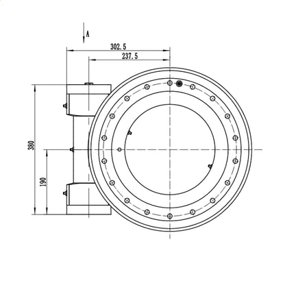 WEA14 Enclosed Housing Single Slew Drive 14 Inch Axis Worm Gear Slewing Drive With Hydraulic Motor for Construction Machinery