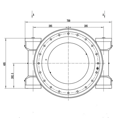 17 Inch Double Dual Worm Slewing Drive Solar Tracker for Excavator WEA17-2 With Hydraulic Motor Electric Motor Rotary Drive