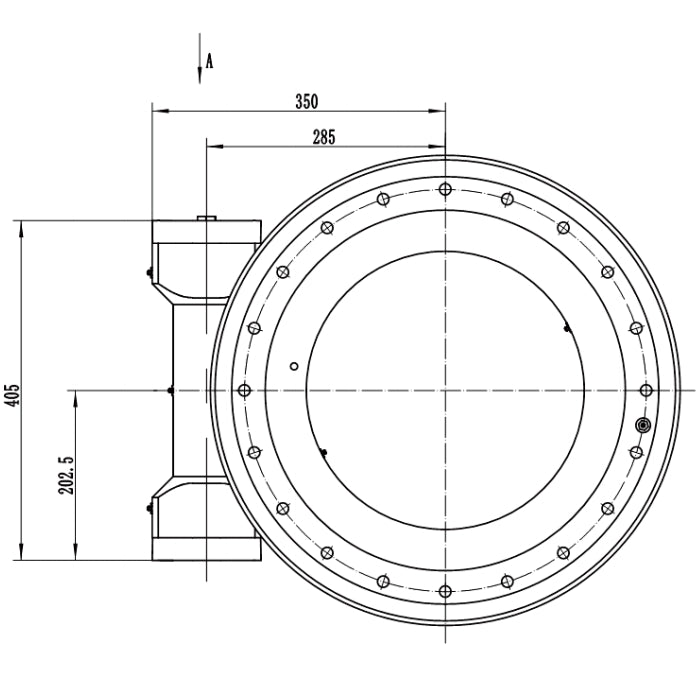 17 Inch Slewing Drive WEA17 Enclosed Housing Worm Gear Slew Drive Fit for Construction Machinery Hot Sale in China