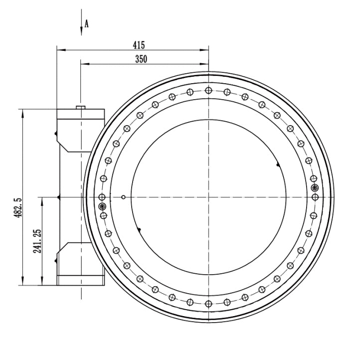 WEA21 Standard and Custom Slewing Drive Single Axis Slewing Drive Industrial Slewing Drives With Hydraulic Motor