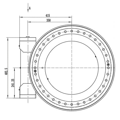 WEA21 Standard and Custom Slewing Drive Single Axis Slewing Drive Industrial Slewing Drives With Hydraulic Motor