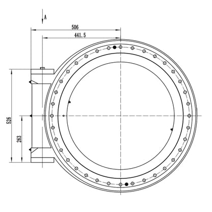 WEA28 Big Diameter Heavy Load Enclosed Housing Worm Gear Slewing Drive with Hydraulic Motor for Truck Crane