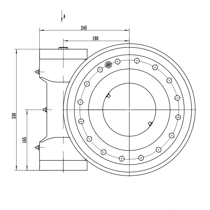WEA9 Enclosed Housing Slew Drive Single Axis Worm Gear Slewing Drive With Hydraulic Motor Most Favorable Price