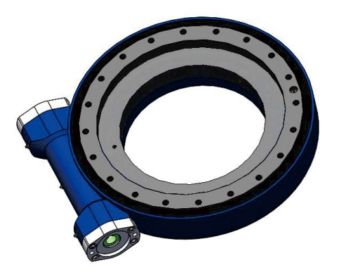 12 Inch Turbine Worm Gear WEA12 Enclosed Slew Drive Single Axis Hydraulic Motor Slewing Drive for Side Loading Cement Mixer