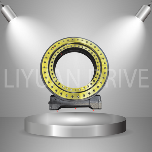 19 Inch Single Axis Enclosed Housing Worm Gear Slew Drive WE19 with Hydraulic Motor for Construction Machinery